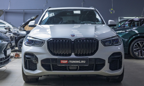 Тюнинг решетки радиатора BMW X5 G05 в стиле Shadow Line