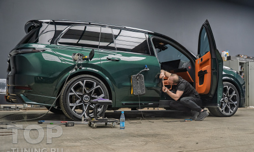 Удаление вмятины на двери Lixiang без покраски PDR