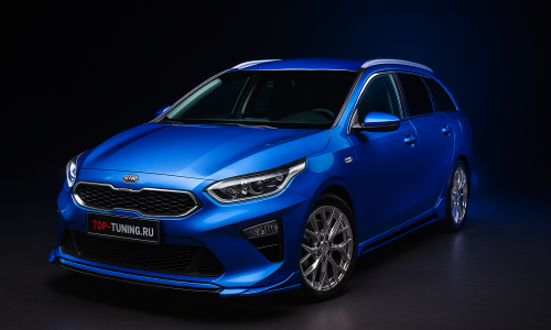 Тюнинг обвеса Kia Ceed III – установка спойлера, порогов и диффузора