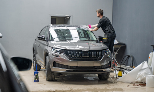 Полная оклейка Skoda Kodiaq GT антигравийной пленкой