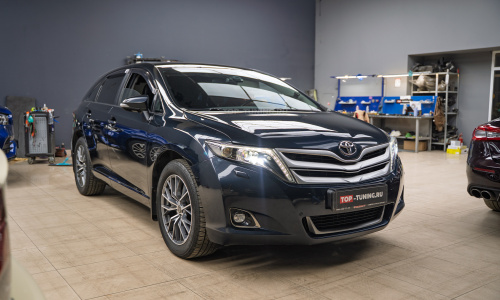 Замена линз в передней оптике + полировка + оклейка фар Toyota Venza рестайлинг