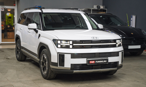 Оклейка зоны риска нового Hyundai Santa Fe 2023+ против сколов и царапин на ЛКП