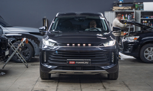 Тюнинг фар Exeed TXL рестайлинг – установка ярких линз Night Assistant