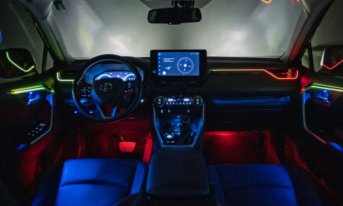 Установка динамической RGB-подсветки MTF в салон Toyota RAV-4 V