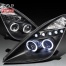 Передние фары с ангельскими глазками LED Type 1 Black на Toyota Celica T23